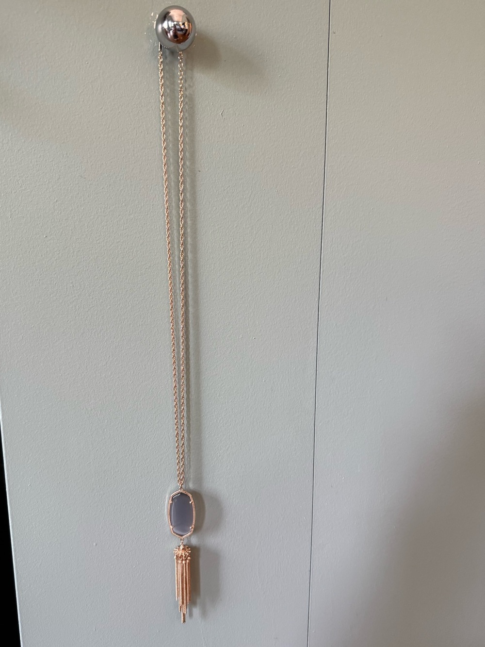 Kendra Scott Rayne Tassel Necklace m cat's eye stone rose goldframe - Picture 4 of 4